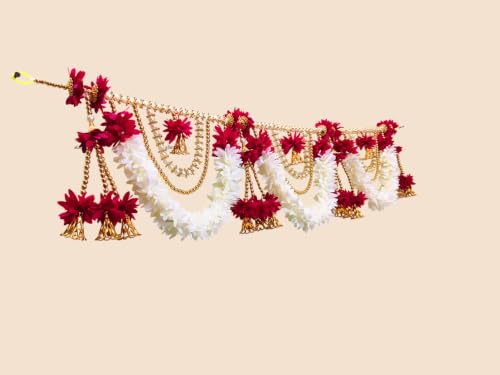 Image of Afarza Toran for Main Door Home Decoration Entrance Hanging Handmade Bandarwal Gift Item (Pink)