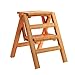 Échelles D'escalier Pliantes Créatif Transformer Les étapes de la bibliothèque Pliante 3 Niveaux Escabeau Chaise Matériau de Bambou Naturel