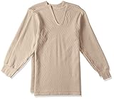 快適キルト遠赤加工 ダイヤ柄 肌面:綿100% 長袖U首 RP63102