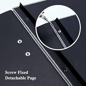 Adhesive Photo Album 33x32cm with 40 Pages Fits 10 x 15 cm Linen Cover Scrapbooking DIY Photo Album with A Metallic Pen Save Baby Growth Wedding Travel Grey