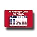 25 Red Aloha Server Swipe POS Cards