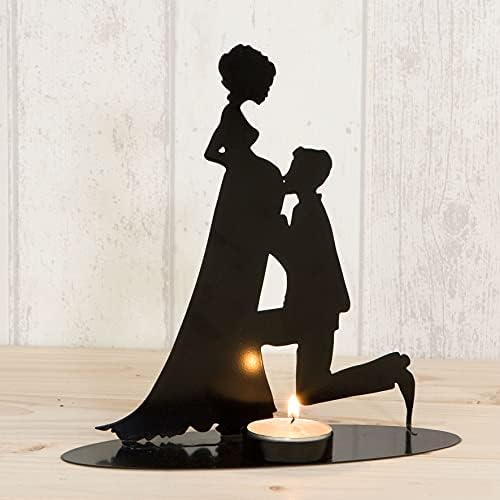 Mopec Figure of Bride Pregnant, Metal, Black, 7 x 19 x 18 cm