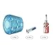 M METERXITY Roller Skate Stopper - Rubber Brake Block Toe Stops, Adjustable with Screwdriver, Apply to Roller Skate (1.46 Inch 1.85 Inch Dia, Clear Blue)