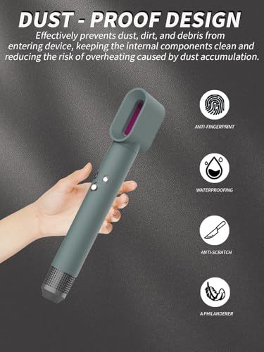 Solution anti-choc pour sèche-cheveux Airwrap housse silicone vert coiffage sans risque - 3