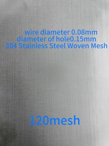 Image of 120 Mesh 304 Stainless Steel Mesh Roll, 0.08mm Ultra Fine Wire Screen 30x100cm, Rustproof Precision Filter Mesh for Kitchen Filtration, HVAC, Air Vent, Dust Separation & DIY Projects