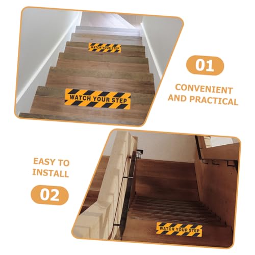 Cinta antideslizante de advertencia WOONEKY 15x60 cm para escaleras y suelo 5