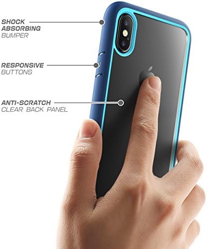 SUPCASE [Unicorn Beetle Style] Case Designed for iPhone X, iPhone XS, Premium Hybrid Protective Clear Case for Apple iPhone X 2017/ iPhone XS 2018 Release (Navy)
