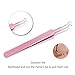 ELFINA Blackhead Tweezers Extractor Extraction Tool, Pimple Popper Tool, Acne Comedone Pimple Extractor, Blackhead Remover Kit, Pink