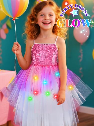 EVILD Light up Sequin Tutu Dress Pink Glow Party Dresses3