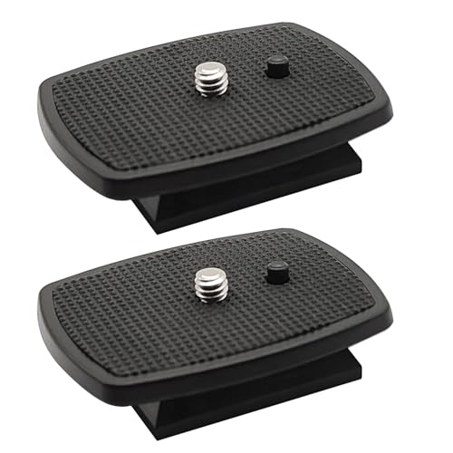 2 piezas de adaptador de montaje de cámara de 42 mm para trípode de liberación rápida, repuesto de placa QR para Ambico V-0554 Promaster 6100 6160 Vivitar V3000 Hakuba S-4500 Velbon Sherpa trípode