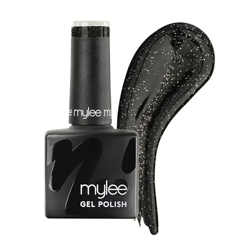 Mylee Gel Nail Polish 8ml [Once Upon A Night] - UV/LED Soak-Off Nail Art Manicure Pedicure for Professional, Salon & Home Use [Fine Glitter Range] - Long Lasting & Easy to Apply