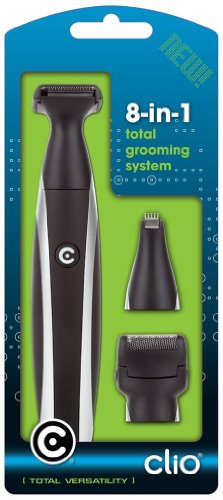 Clio Designs 3021 8-in-1 Total Grooming System, Black/Silver: retailer-supplied image