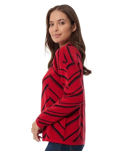 Image of Jones New York Women's Mock Neck Long Sleeve Jacquard Sweater