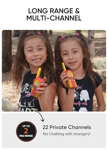 Image of FOREDOM Rechargeable Walkie Talkies for Kids Walkie Talkies Long Range for Boy & Girl Age 3 to 12 Year Old Birthday Toys - 2 Pack