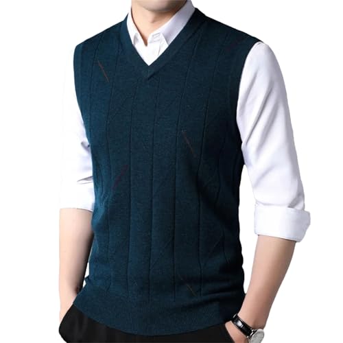 Mens Sweater Vest Spring Slim Fit Sleeveless Pullovers Casual Knitted Thick Waistcoat Tops