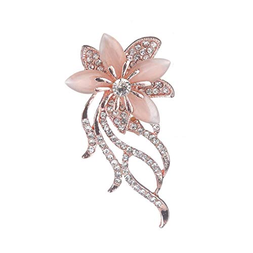 Preisvergleich Produktbild Chowcencen Frauen-Blumen-Brosche Schal Schnalle Blumenlegierung Breastpin Mädchen-Legierung Strass Breastpin Kleidung Pin Schmuck Hochzeit Geschenke