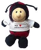 Mariquita de peluche con Amo Zaragoza en la camiseta (ciudad / asentamiento)