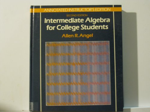 Intermediate algebra for college students 0134700635 Book Cover
