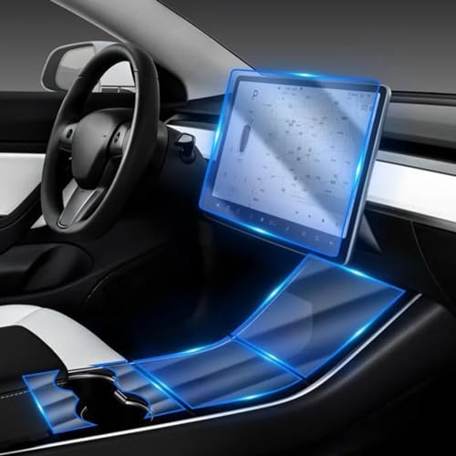 Film protection Tesla Model X TPU transparent console centrale contre rayures