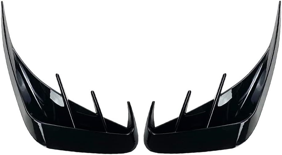 FSFY Rear Bumper Canards Lip Splitter Fins Spoiler Trim Decoration for BMW 3-Series G20 M-Sport M340i 2019 2020 2021, Glossy Black