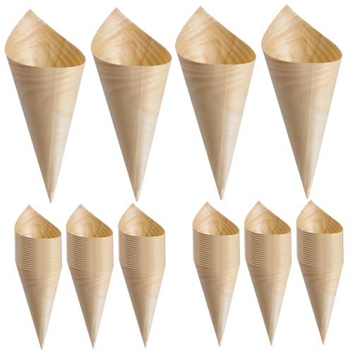 Mini cornets en bois anti-gaspillage | Support de charcuterie x100 - 6