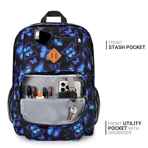 ZORFIN Mochila de 26L para escola, faculdade e viagens: mochila resistente à água com 8 compartiment