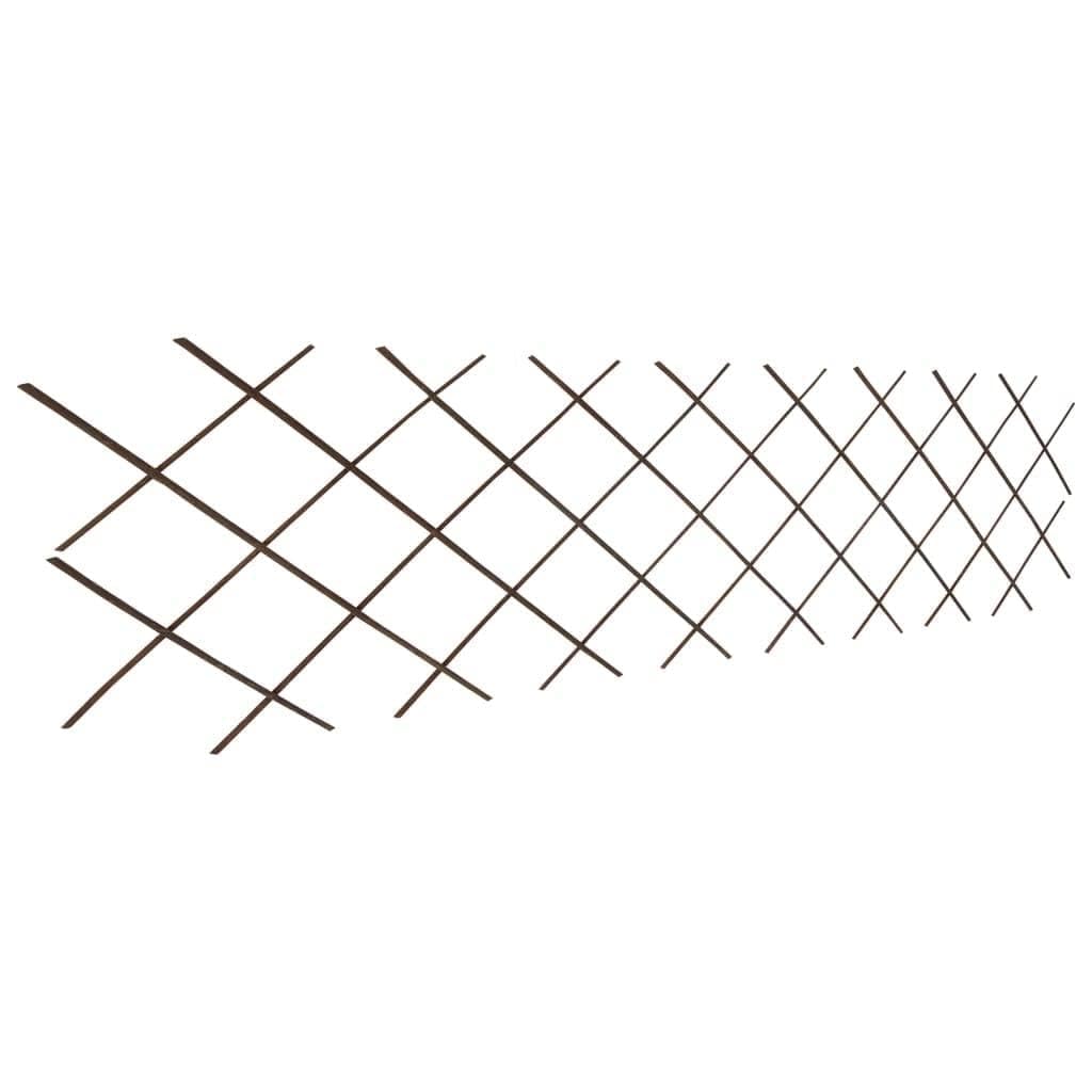 Weidenzaun-Rankgitter aus Naturweide 180×60 cm, 5 Zaunelemente erweiterbar, Sichtschutz und Gartenzaun für Terrasse, Balkon, Vorgarten, Begrenzung und Sicherheit