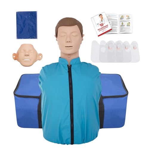 Maniquí de Entrenamiento Rcp Adultos de Medio Cuerpo, Maniquí de RCP para Reanimación, Maniquí de Prácticas para Formación en Primeros Auxilios