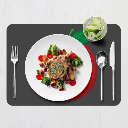 Sets de table dessous en liège napperons noir grand format humour enfant