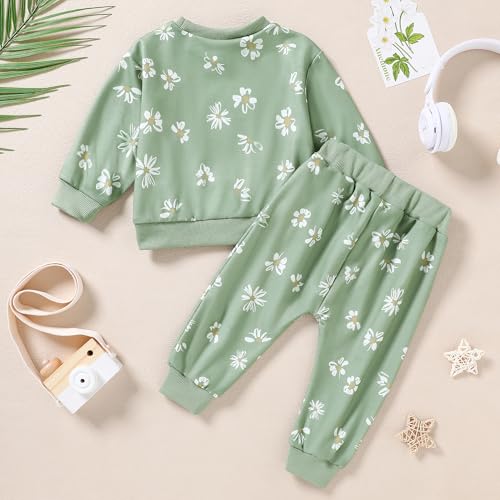 Pull manches longues bébé fille pour tenue d'automne fleurie