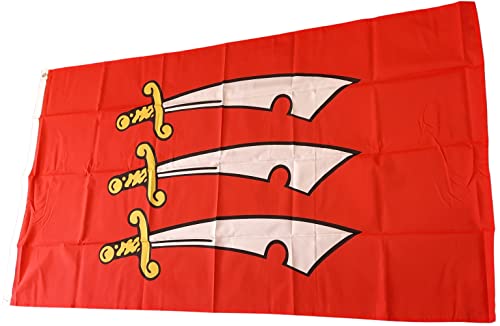 NWFlags Essex Flag 5ft x 3ft 75d Premium Polyester Suitable For Flagpoles, Multicolor