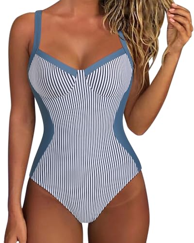 SUUKSESS Womens Tummy Control One Piece Swimsuit Sexy Crisscross Back Bathing Suit