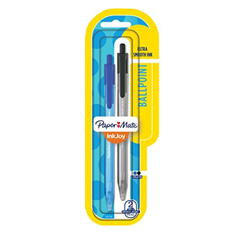 Paper Mate InkJoy 100RT Retractable Ballpoint Pens, Medium Point, Assorted, 2 Pack (1951399)
