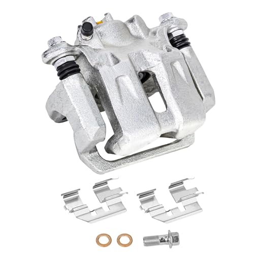 Image of Detroit Axle - Rear Left Brake Caliper w /Bracket Replacement for 2005 2006 2007 2008 2009 2010 Honda Odyssey