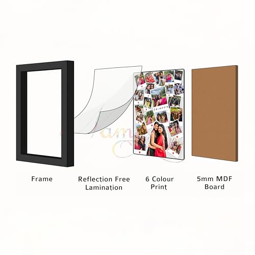 Image of Personalized FRIENDZ Polaroid Style Collage Photo Frame | Customized Aesthetic Gift for Best Friends, Girls & College Memories | Birthday, Farewell & Friendship Day | A3 /A4 /A5 Wooden Frame