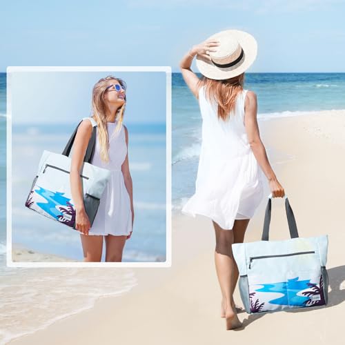 Image of G4Free Beach Bag, Waterproof Sandproof Beach Tote Bag, Large Capacity Foldable for Women