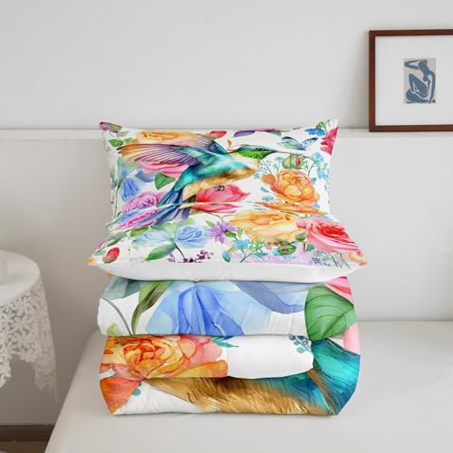 Image of Feelyou Hummingbird Bedding Set Toddler Size 3Pcs for Kids Boys Girls