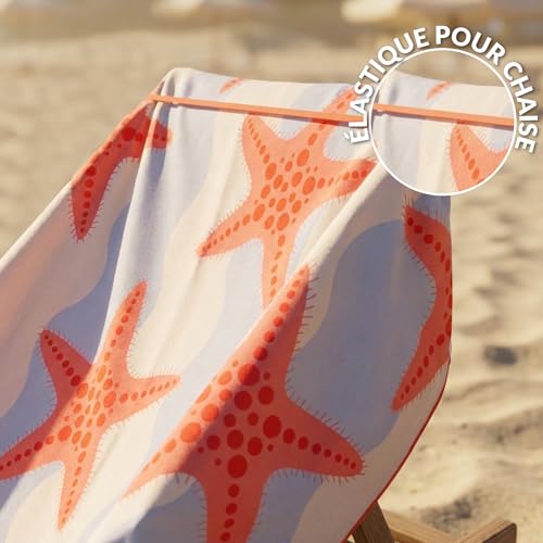 Serviette de plage anti-sable microfibre compacte à rayures - 7