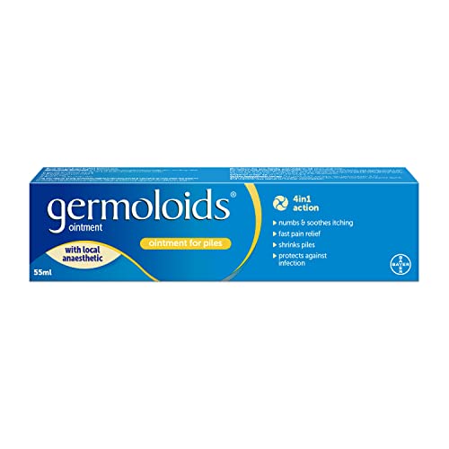 Germoloids Haemorrhoid Treatment & Piles Treatment Ointment Triple Action with Anaesthetic to Numb the Pain & Itch 55 ml ( Pack of 1)