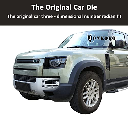 Image of Front Grille Trim Strips for Land Rover Defender 90 110 2020-2026 Grille Trim Strips Cover Frame Car Decorations Stickers (Matte Black)
