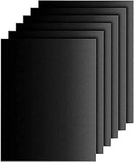YOWAO BBQ Grill Mats Non Stick Reusable, BBQ Mats for Gas Grill, Oven Liners for Bottom of Oven Teflon Sheets Easy to Clean for Grills Ovens and Outdoor Grills (Black-6 Pack)