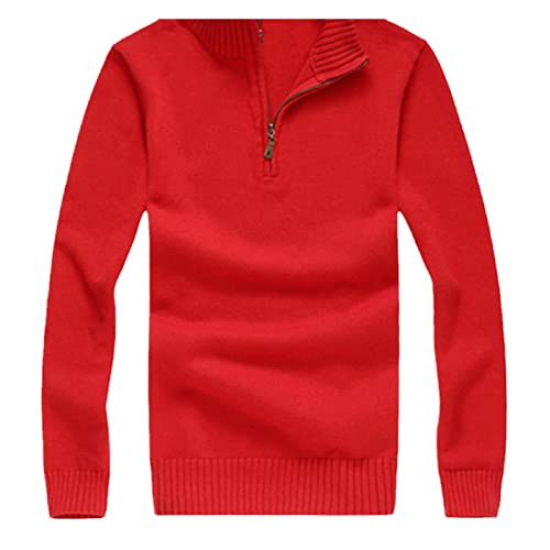 Pull col montant zippé homme en coton Kelsiop chaud modèle Petit cheval taille M