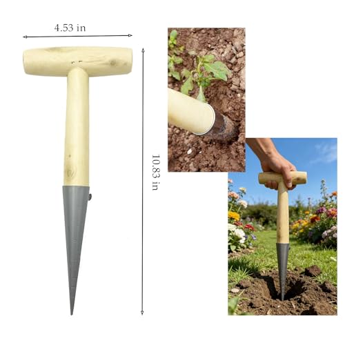 Juego de herramientas de jardinería de madera 8 piezas miniatura 4
