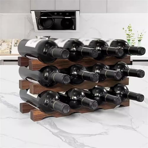 Soporte para botellas de vino de madera minimalista miniatura 6