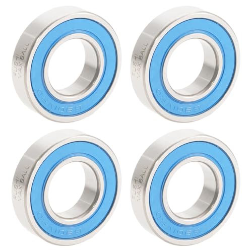 Rodamientos 6901 VRS MAX de 12x24x6 mm en acero cromado azul con grasa para bujes juego de 4