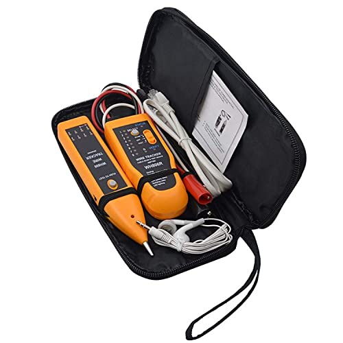 Image of iMBAPrice WH806R Network Cable Tester & Wire Tracker | RJ45 RJ11 Tone Generator, Cable Tracer with Probe & Earphone, Line Finder, Cat5 Cat5e Cat6 Ethernet LAN and Telephone Cables