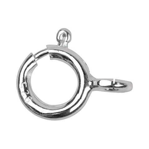10 x Solid Sterling Silver Bolt Ring Clasp - Open 7mm ~ Necklace Chain Repair Cover