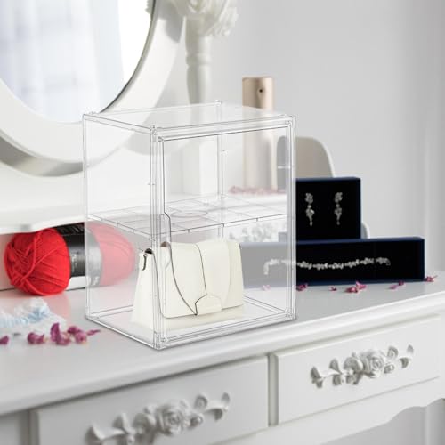 Organiseur de rangement transparent pour dressing parfait avec porte magnétique
