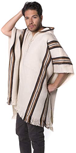 Gamboa Alpaca Wool Poncho for Men Hippie Mexican Cowboy and Western Panchos para Hombre3