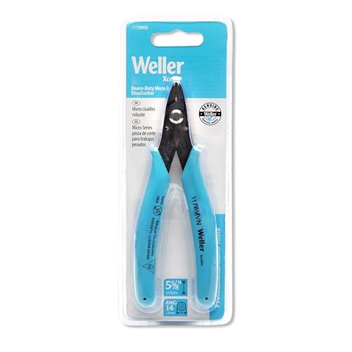  Weller Xcelite Heavy-Duty Micro Shearcutter for Electricians and Technicians | Professional Grade Survival Kit 1178MVN
